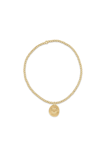 Enewton Classic Gold 2mm Bead Bracelet - Inspire Love Small Gold Charm