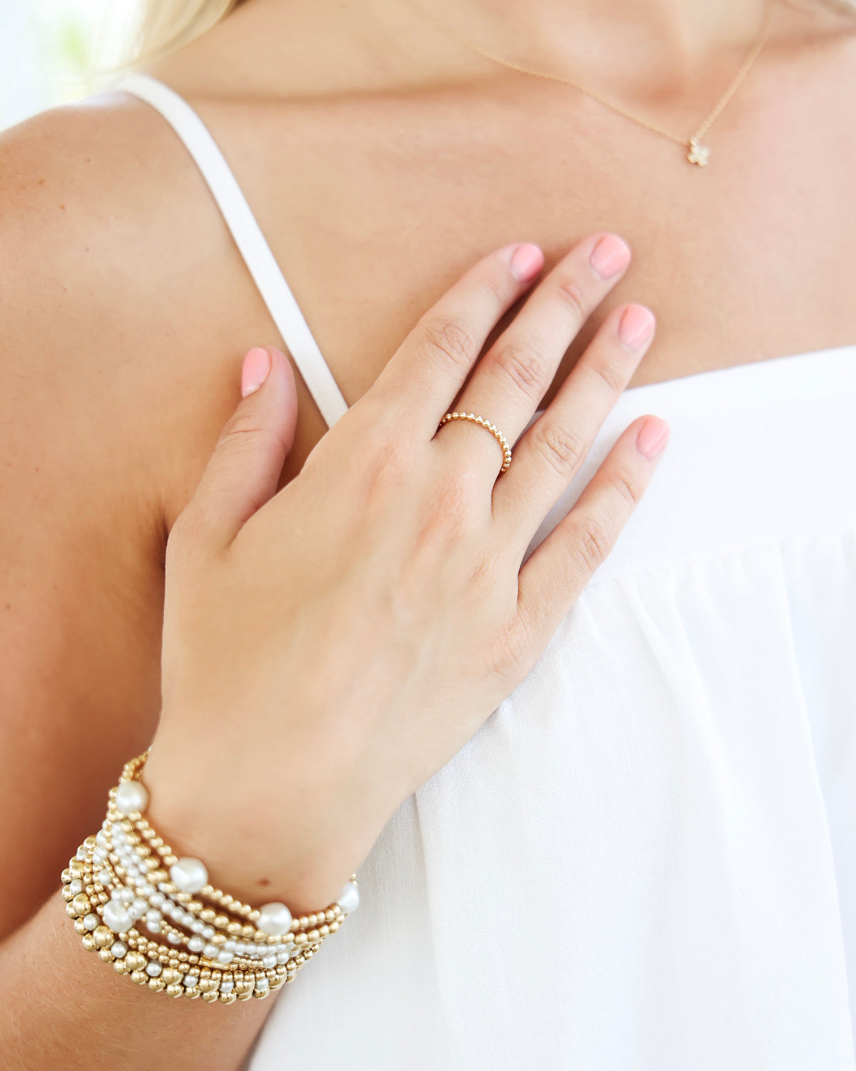 Enewton Classic Gold 2mm Bead Ring The Seaside Style 30A Florida Cabana