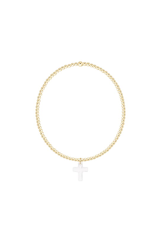 Enewton Classic Gold 2mm Bracelet - Blessed Crystal Charm