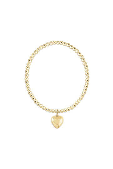 Enewton Classic Gold 3mm Bracelet - Love Plush Gold Charm