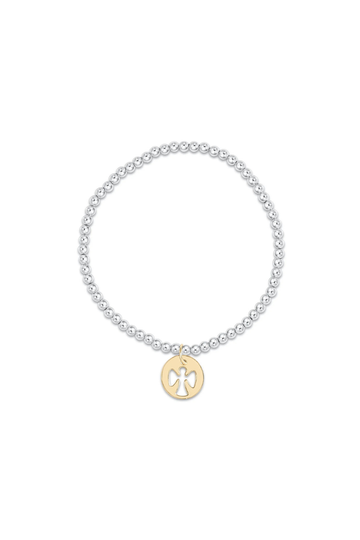 Enewton Classic Mixed Metal 3mm Bead Bracelet - Guardian Angel Gold Disc