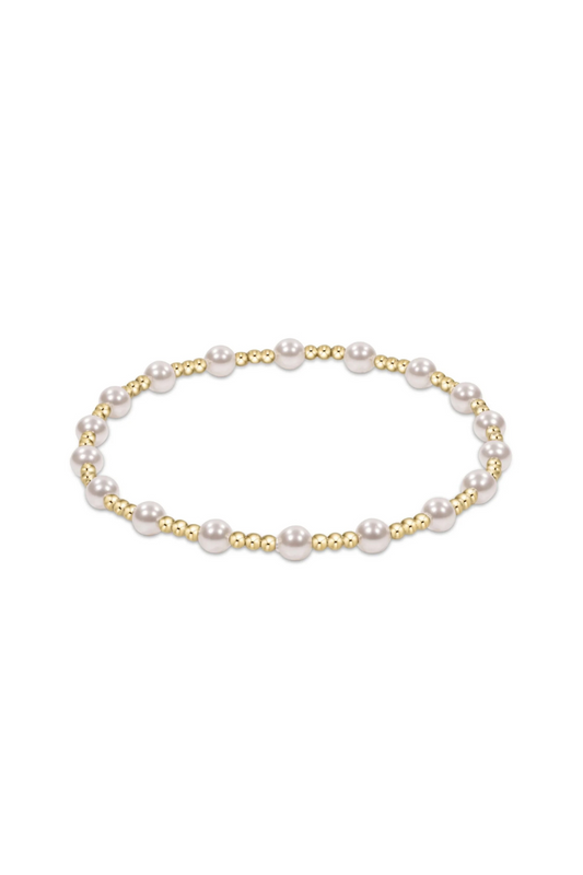 Enewton Classic Sincerity Pattern 4mm Bead Bracelet - Pearl