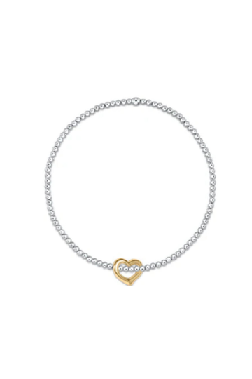 Enewton Classic Sterling Mixed Metal 2.5mm Bead Bracelet - Love Gold Charm