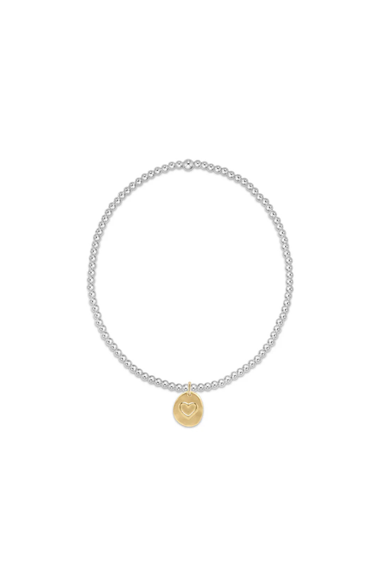 Enewton Classic Sterling Mixed Metal 2mm Bead Bracelet - Inspire Love Small Gold