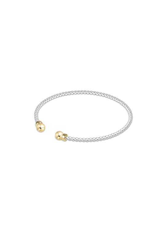 Enewton Classic Sterling Mixed Metal 2mm Bead Cuff- Gold