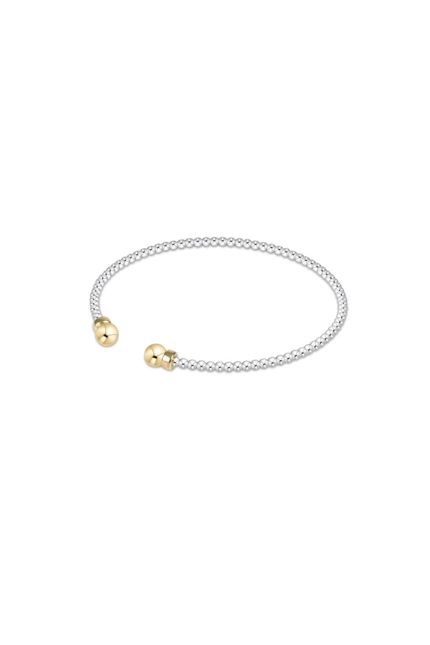 Enewton Classic Sterling Mixed Metal 2mm Bead Cuff- Gold