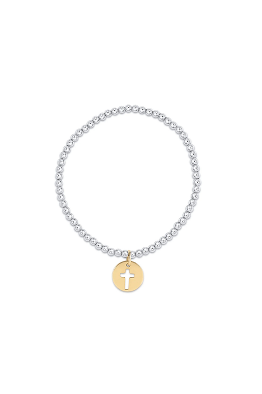 Enewton Classic Sterling Mixed Metal 3mm Bead Bracelet - Blessed Gold Disc