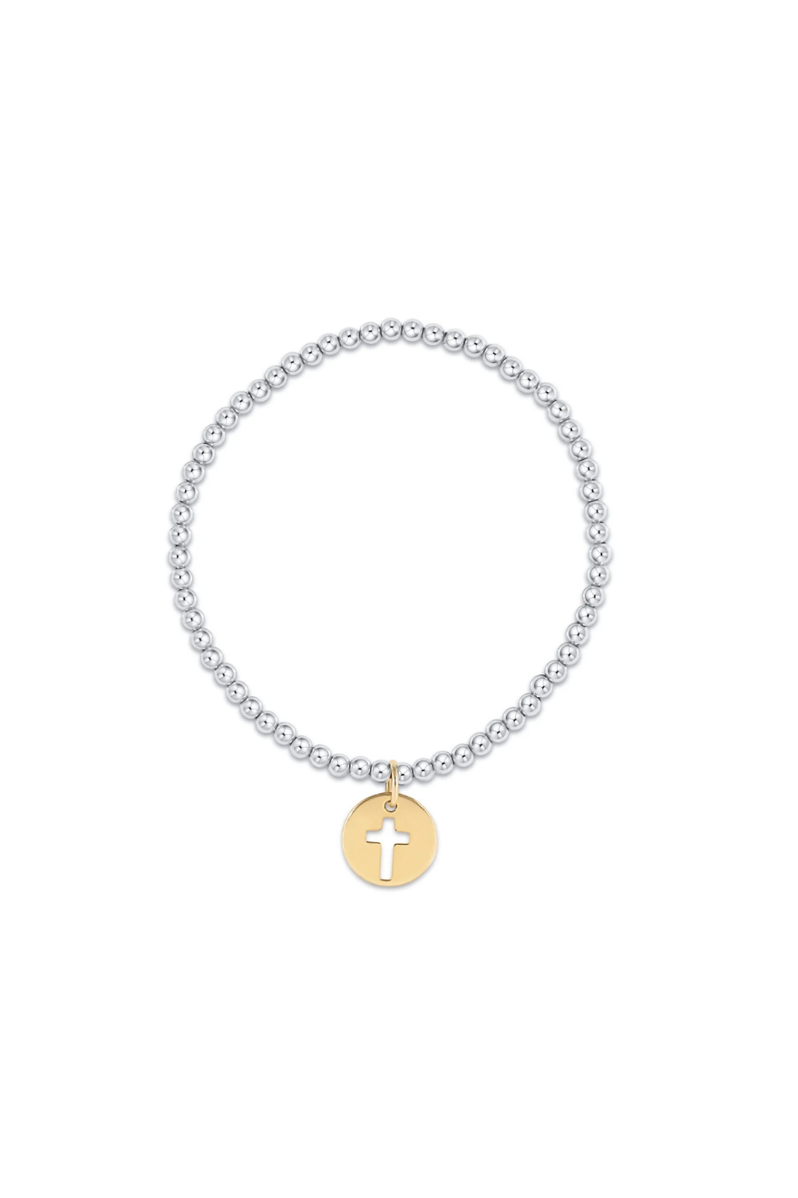 Enewton Classic Sterling Mixed Metal 3mm Bead Bracelet - Blessed Gold Disc