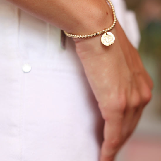 Enewton Collegiate Classic Gold 3mm Bracelet Texas A&M Disc The Seaside Style Seaside Florida 30A