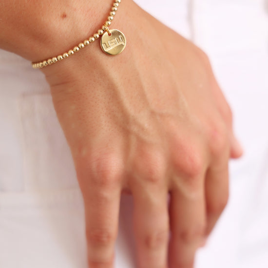 Enewton Collegiate Classic Gold 3mm Bracelet LSU Tigers Disc Seaside Florida 30A The Seaside Style