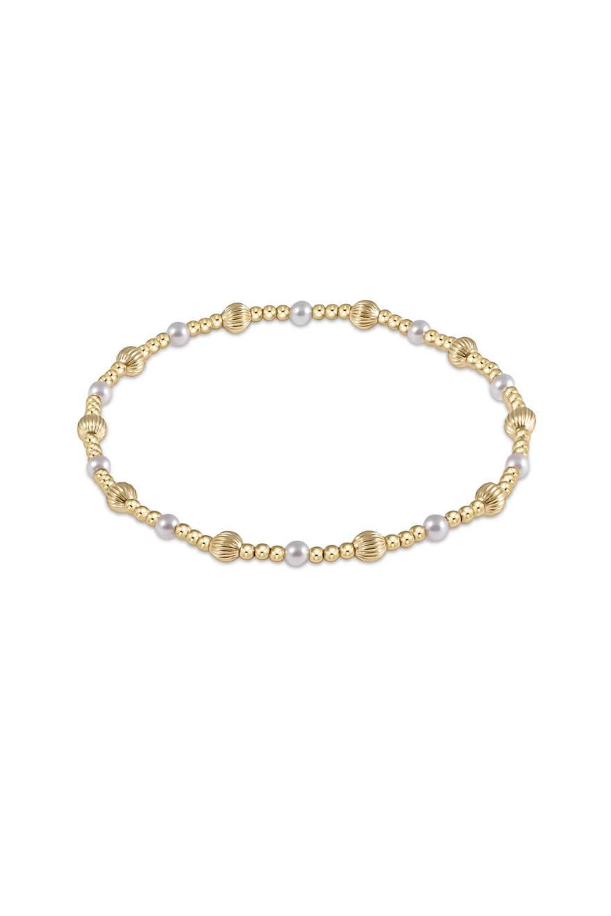 Enewton Dignity Sincerity Pattern 4mm Bead Bracelet - Pearl