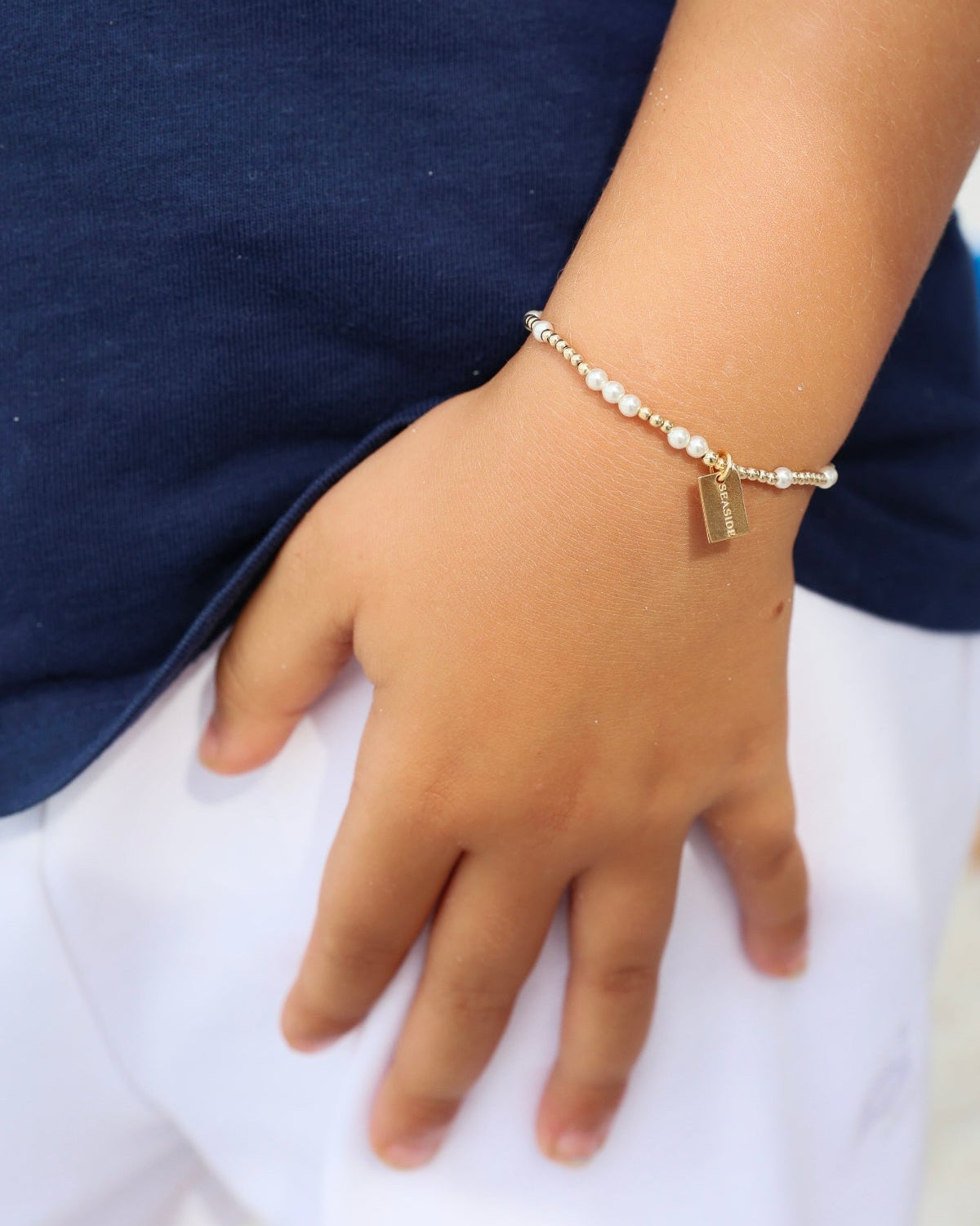 Enewton Egirl Hope Unwritten Seaside Tag Bracelet - Pearl