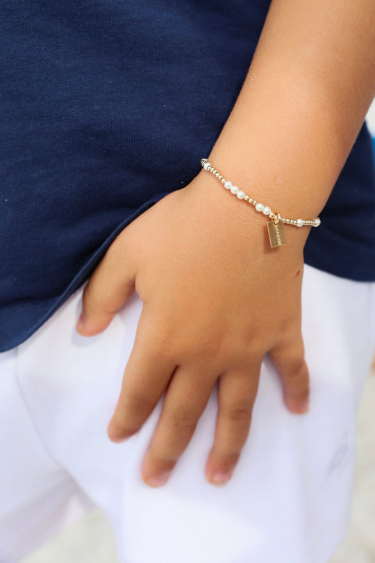 Enewton Egirl Hope Unwritten Seaside Tag Bracelet - Pearl