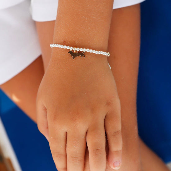 Enewton Egirl Pearl 3mm Bead Bracelet - Bud Charm Seaside 