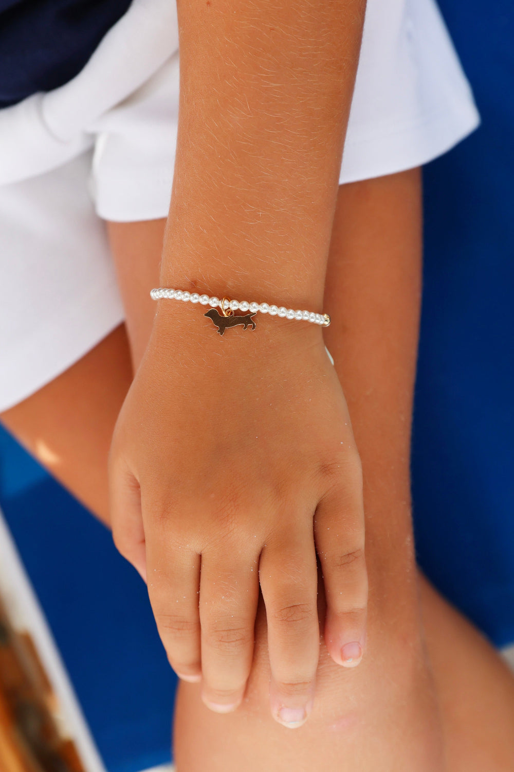 Enewton Egirl Pearl 3mm Bead Bracelet - Bud Charm Seaside 