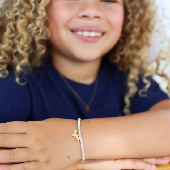 Enewton Egirl Pearl 3mm Bead Bracelet - Bud Charm Seaside