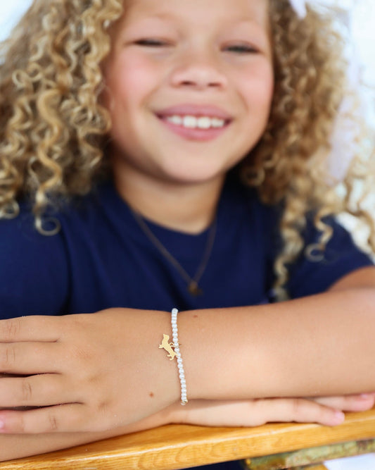 Enewton Egirl Pearl 3mm Bead Bracelet - Bud Charm Seaside