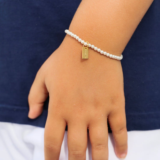 Enewton Egirl Pearl 3mm Bead Bracelet - Seaside Tag