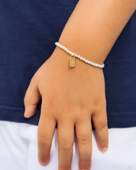 Enewton Egirl Pearl 3mm Bead Bracelet - Seaside Tag