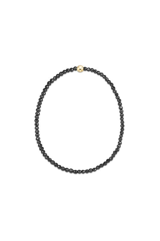Enewton Faceted Hematite 2mm Bead Bracelet