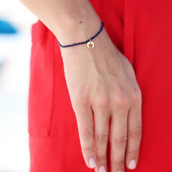 Enewton Hope Classic Bracelet - Navy - Star Small Gold Disc