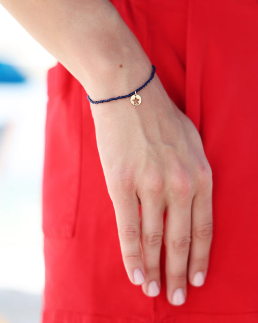 Enewton Hope Classic Bracelet - Navy - Star Small Gold Disc