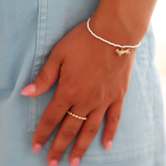 Enewton Hope Classic Bud the Dachshund Charm Bracelet Silky White Seaside Florida 30A The Seaside Style