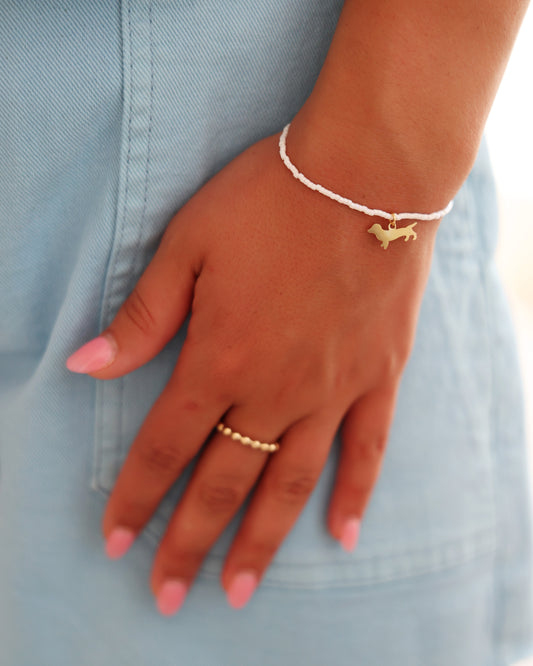 Enewton Hope Classic Bud the Dachshund Charm Bracelet Silky White Seaside Florida 30A The Seaside Style