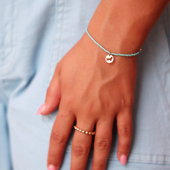 Enewton Hope Classic Bud the Dachshund Disc Bracelet Sea Glass 30A The Seaside Style Seaside Florida