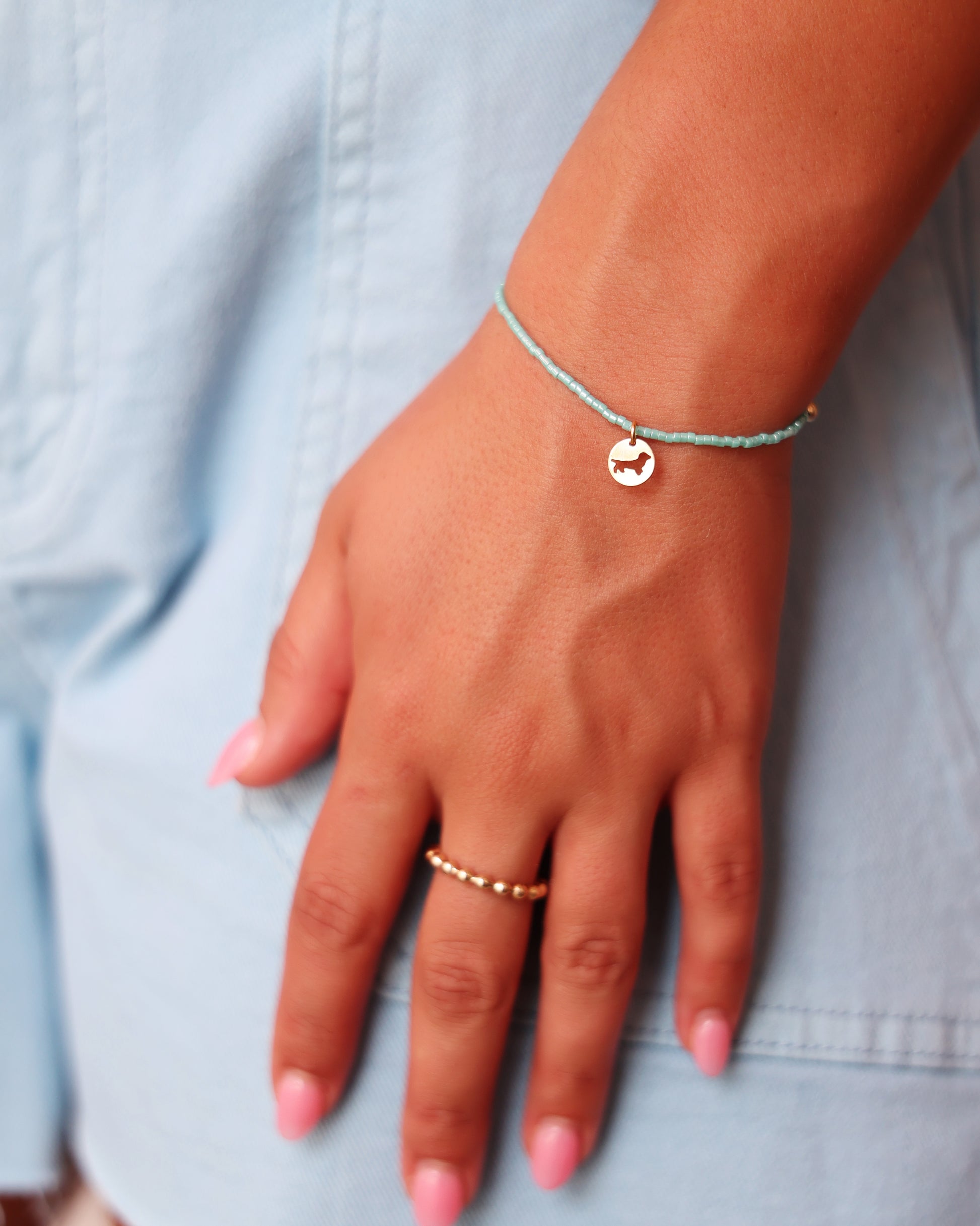 Enewton Hope Classic Bud the Dachshund Disc Bracelet Sea Glass 30A The Seaside Style Seaside Florida