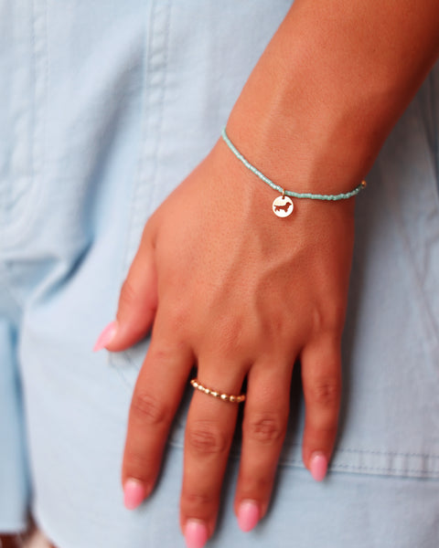 Enewton Hope Classic Bud the Dachshund Disc Bracelet - Sea Glass