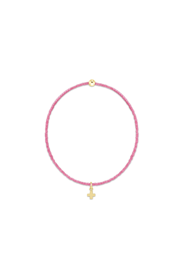 Enewton Hope Classic Signature Cross Small Gold Charm Bracelet - Bubblegum