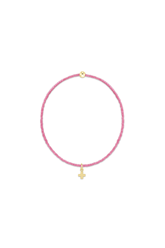 Enewton Hope Classic Signature Cross Small Gold Charm Bracelet - Bubblegum
