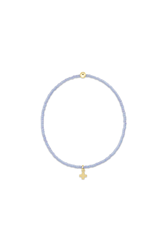 Enewton Hope Classic Signature Cross Small Gold Charm Bracelet - Ocean Mist