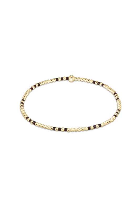 Enewton Hope Joy Pattern 2mm Bead Bracelet - Chocolate