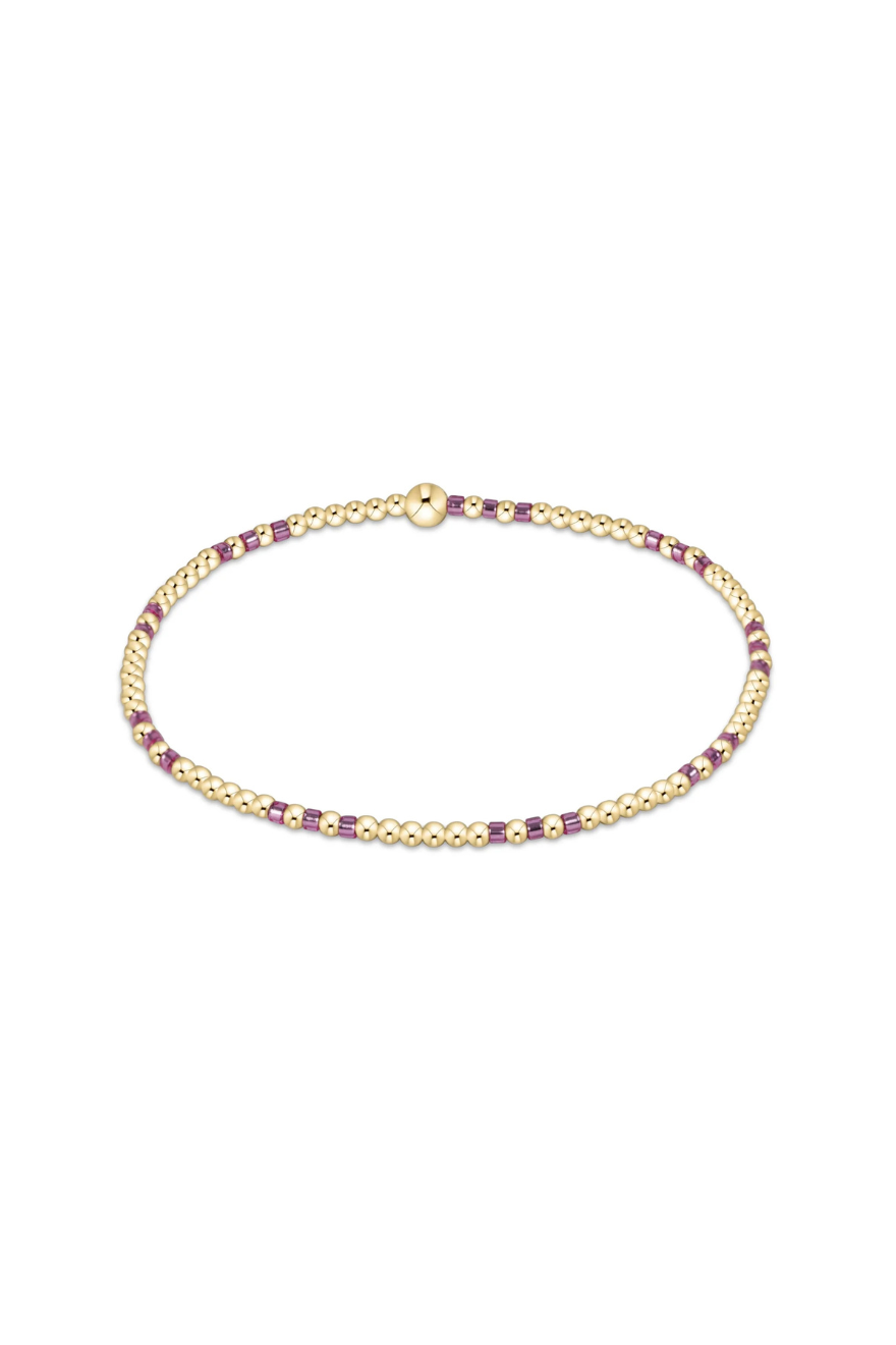 Enewton Hope Joy Pattern 2mm Bead Bracelet - Pink Metallic