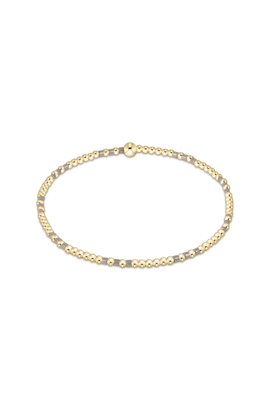Enewton Hope Joy Pattern 2mm Bead Bracelet - Taupe With A Twist