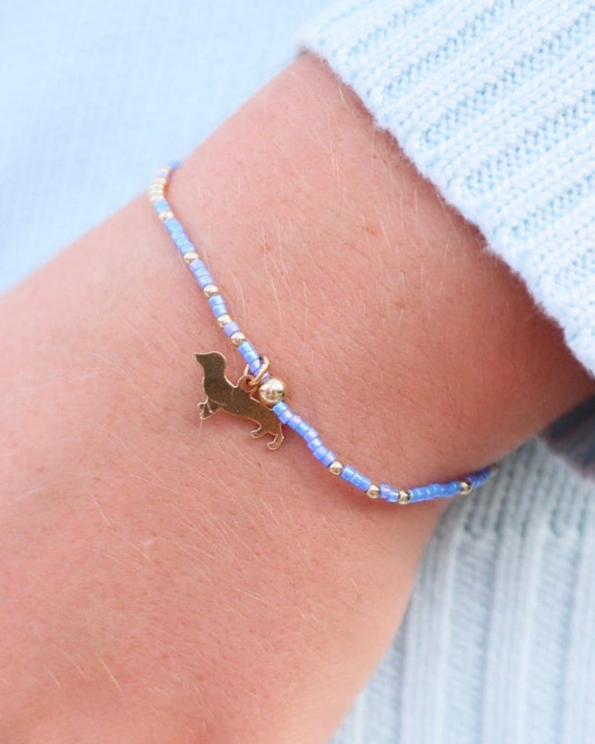 Enewton Hope Unwritten Bud Charm Bracelet - Bright Blue 