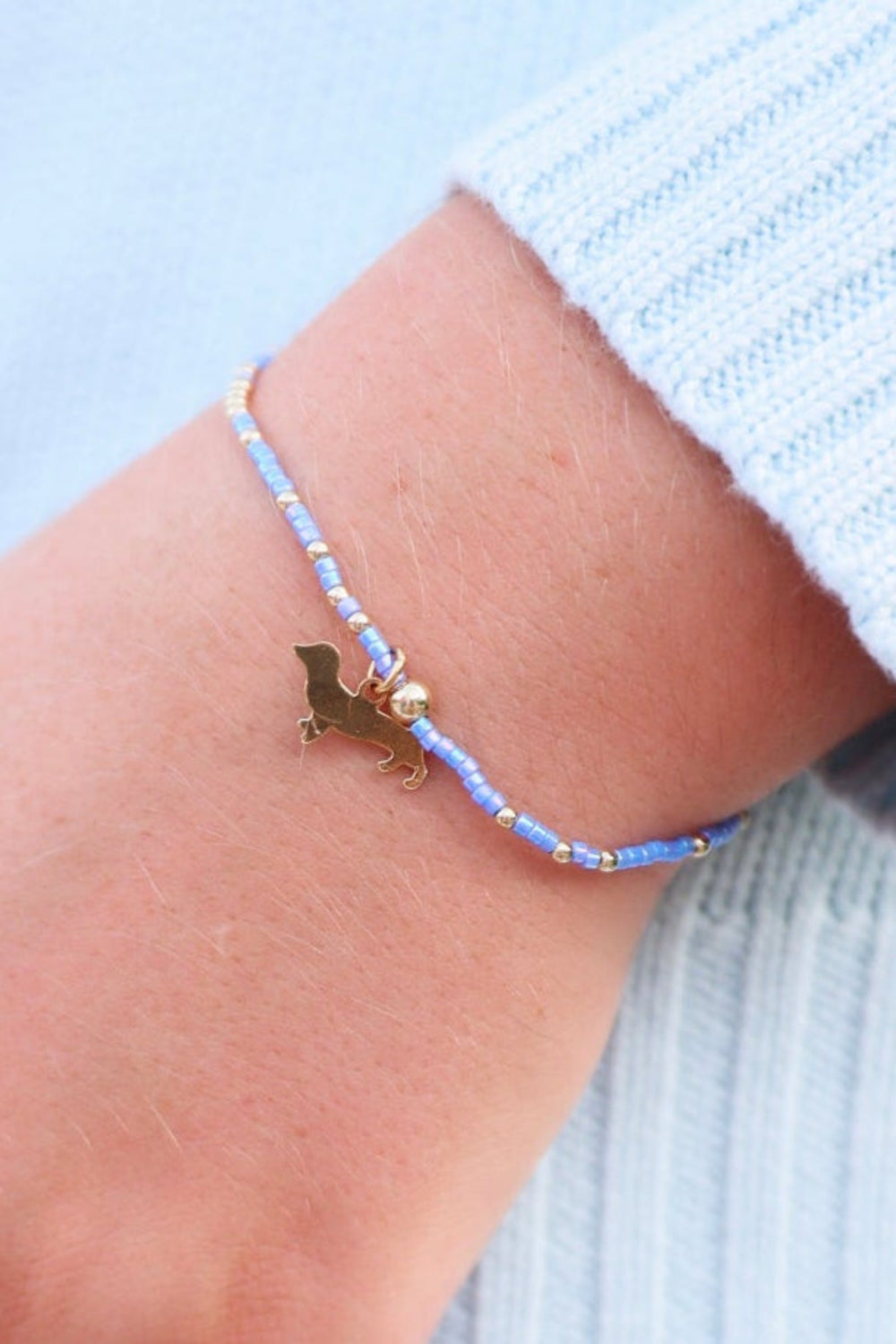 Enewton Hope Unwritten Bud Charm Bracelet - Bright Blue 