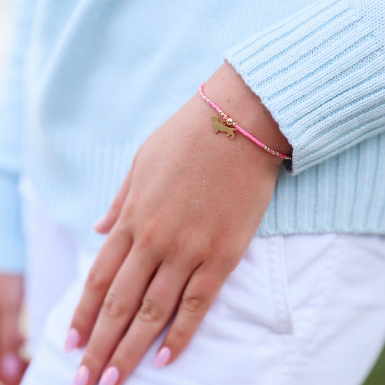 Enewton Hope Unwritten Bud Charm Bracelet - Bright Pink