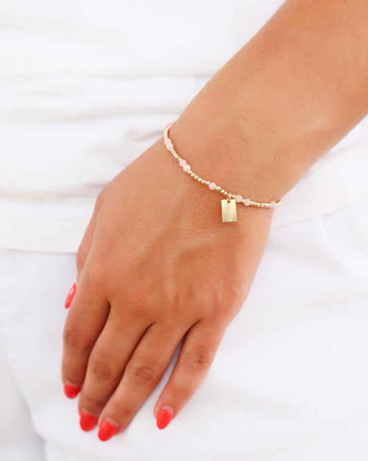 Enewton Hope Unwritten Gemstone Seaside Tag Bracelet - Pink Opal