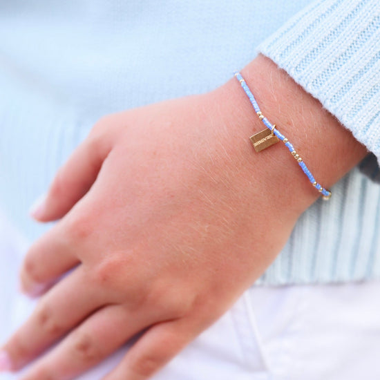 Enewton Hope Unwritten Seaside Tag Bracelet - Bright Blue