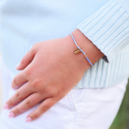 Enewton Hope Unwritten Seaside Tag Bracelet - Bright Blue