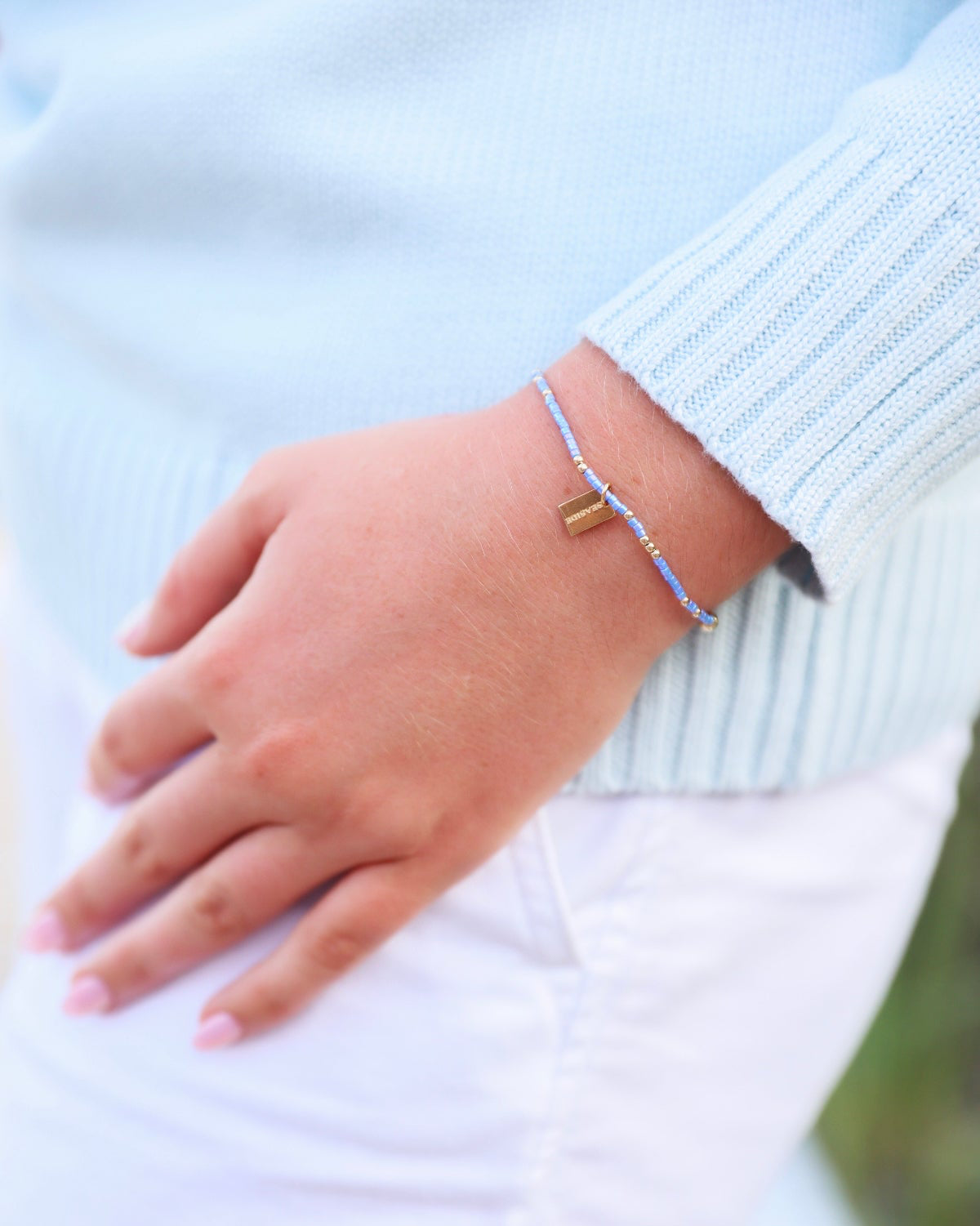 Enewton Hope Unwritten Seaside Tag Bracelet - Bright Blue