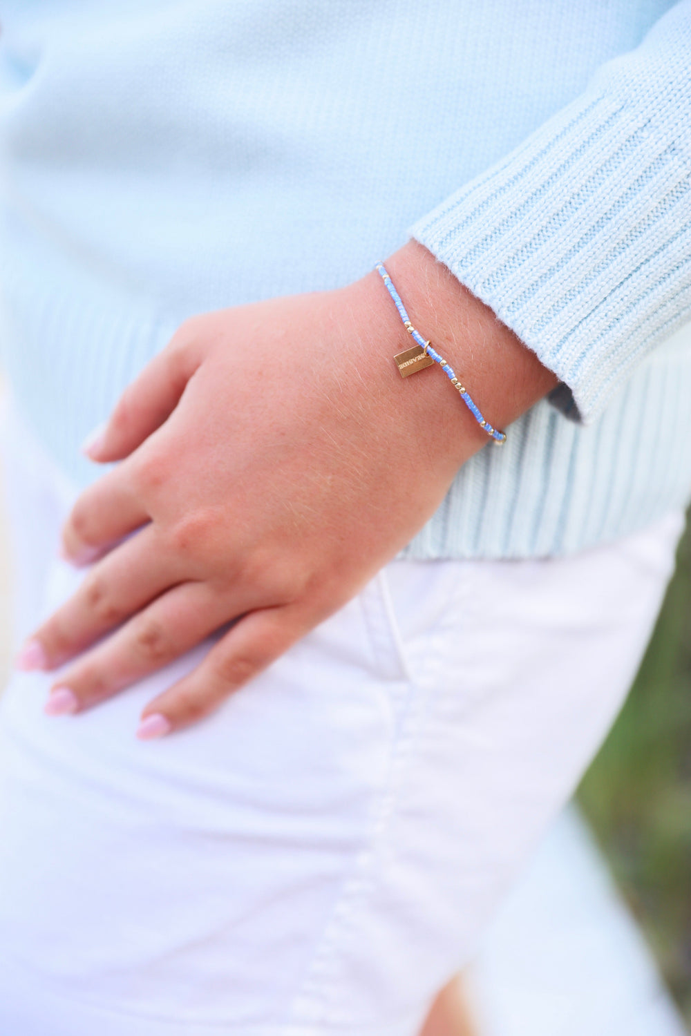 Enewton Hope Unwritten Seaside Tag Bracelet - Bright Blue