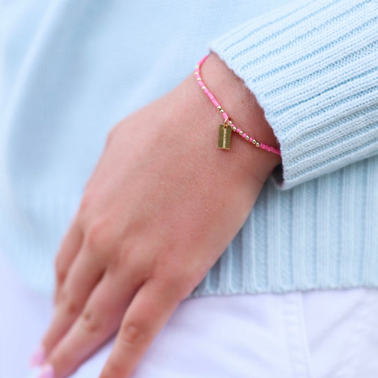 Enewton Hope Unwritten Seaside Tag Bracelet - Bright Pink