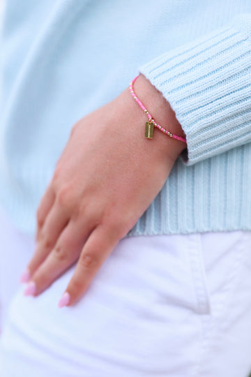 Enewton Hope Unwritten Seaside Tag Bracelet - Bright Pink