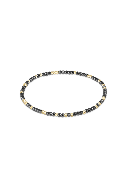 Enewton Hope Unwritten Silver Faceted Hematite 2mm Bead Bracelet