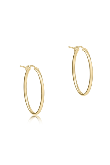 Enewton Oval Gold 1" Hoop- Smooth