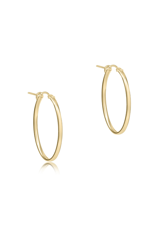 Enewton Oval Gold 1" Hoop- Smooth